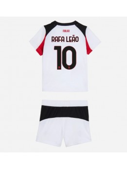 AC Milan Rafael Leao #10 Replika Borta Kläder Barn 2025-26 Kortärmad (+ byxor)
